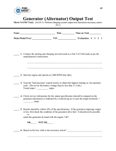 Generator (Alternator) Output Test