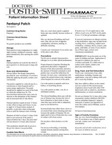 Fentanyl Patch - Doctors Foster and Smith
