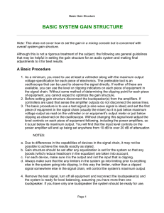 basic system gain structure