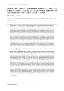 species diversity, floristic composition and physiognomy changes in