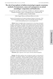 The role of macrophytes in habitat structuring in aquatic