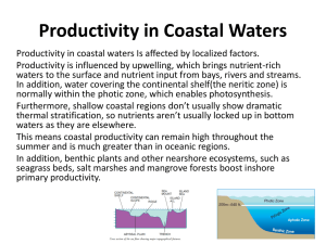 Productivity in Coastal Waters