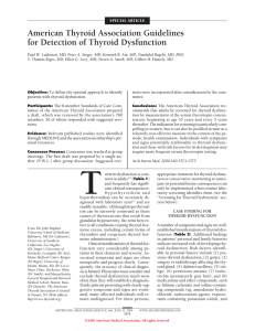 American Thyroid Association Guidelines for Detection of