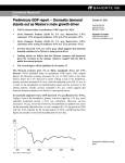 Preliminary GDP report – Domestic demand stands out as Mexico`s