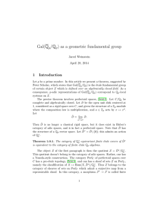 Gal(Qp/Qp) as a geometric fundamental group