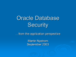Oracle Database Security (from the Application Perspective