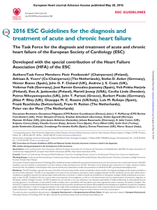 2016 ESC Guidelines for the diagnosis and treatment of