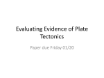 Evaluating Evidence of Plate Tectonics