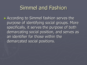 Simmel and Fashion