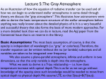 Lecture 5: The Gray Atmosphere