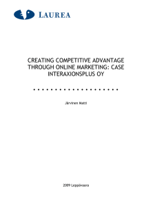 creating competitive advantage through online marketing