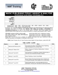 Music Publishing Booking Form 2015