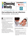 Oral antibiotics for ear infections