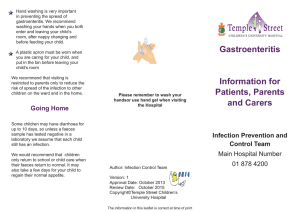 Gastroenteritis Information for Patients, Parents and Carers
