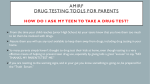 AMIRF Drug testing tools for parents how do I ask my teen to take a