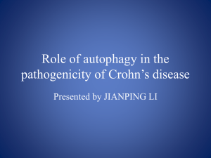 Role of autophagy in the pathogenicity of Crohn*s disease