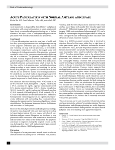 Acute Pancreatitis with Normal Amylase and Lipase