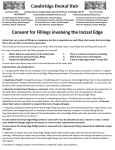 Consent for Fillings involving the Incisal Edge