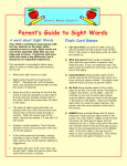 Sight word letter for parents
