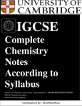 Chemistry IGCSE