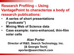 Research Profiling – Using VantagePoint to characterize a body of