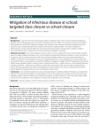 Mitigation of infectious disease at school: targeted class closure vs