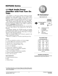 NCP2892 Series 1.3 Watt Audio Power Amplifier with Fast Turn On