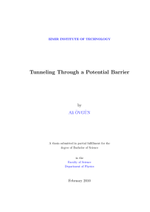 Tunneling Through a Potential Barrier - EMU I-REP