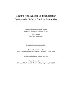Secure Application of Transformer Differential Relays for Bus