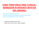 LONG TERM DRUG FREE CLINICAL REMISSION IN PATIENTS