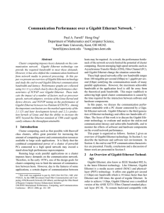 Communication Performance over a Gigabit Ethernet Network.