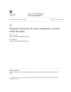 Women`s awareness of cancer symptoms: a