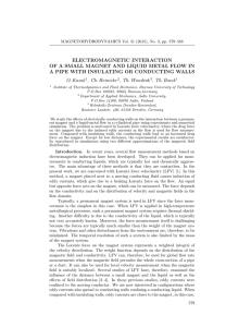 ELECTROMAGNETIC INTERACTION OF A SMALL MAGNET AND