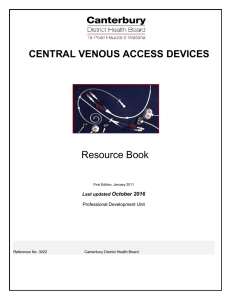 CENTRAL VENOUS ACCESS DEVICES Resource Book