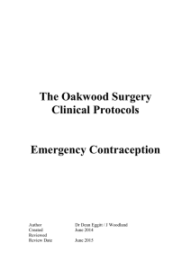 Patients requesting Emergency Contraception