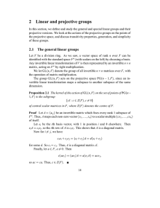 2 Linear and projective groups