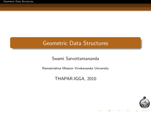 Geometric Data Structures - cs@rkmvu