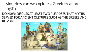 Aim: How can we explore the greek creation myth?