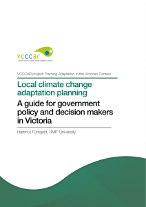Local climate change adaptation planning A guide for
