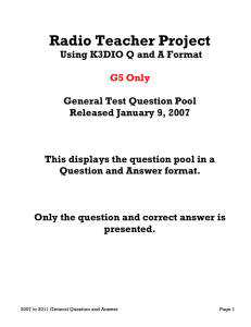 2007 General Pool Q and A - G5 Only