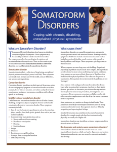 Somatoform Disorders - Psychiatry