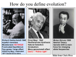 How do you define evolution?