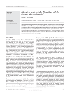 Alternative treatments for Clostridium difficile disease