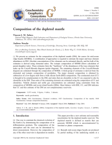 Composition of the depleted mantle