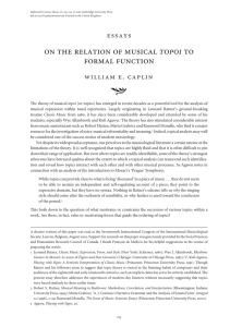 on the relation of musical topoi to formal function