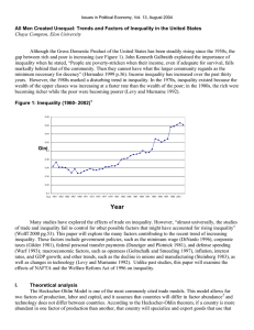 All Men Created Unequal: Trends and Factors of Inequality in the