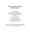 The Three Fields of Global Political Economy