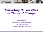 Marketing Universities in time of change