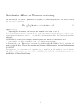 Polarization effects on Thomson scattering