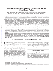 Determination of Inadvertent Atrial Capture During Para